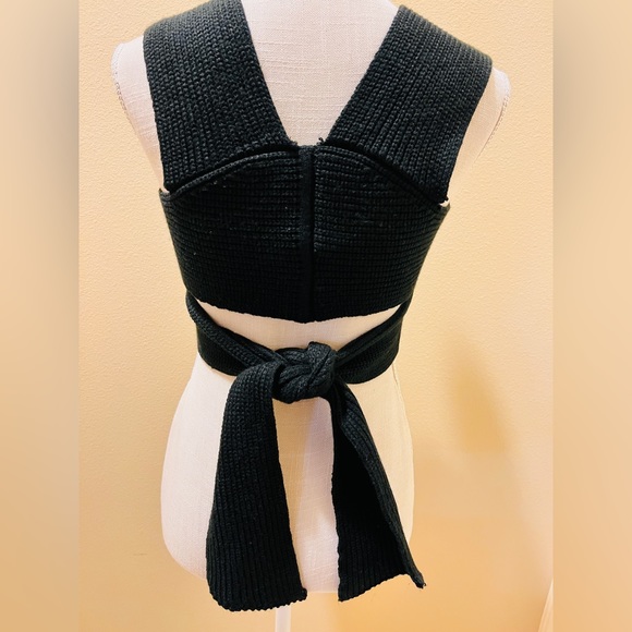 Black Convertible Wrap tie Sweater. Size SMALL. NWOT - Picture 4 of 7
